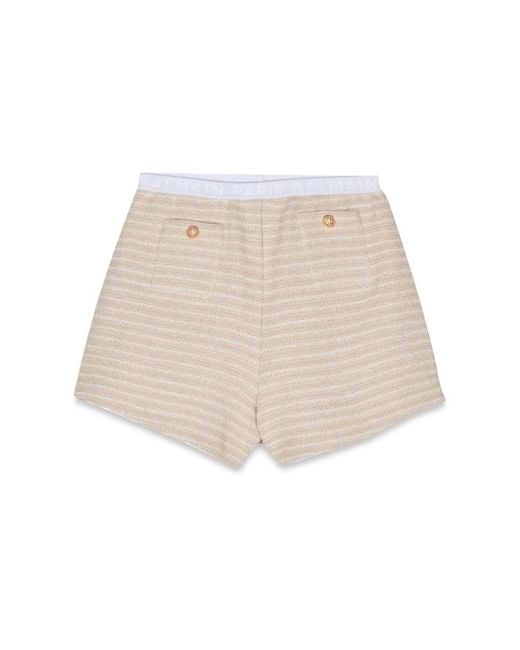 Balmain Natural Knit Shorts for men