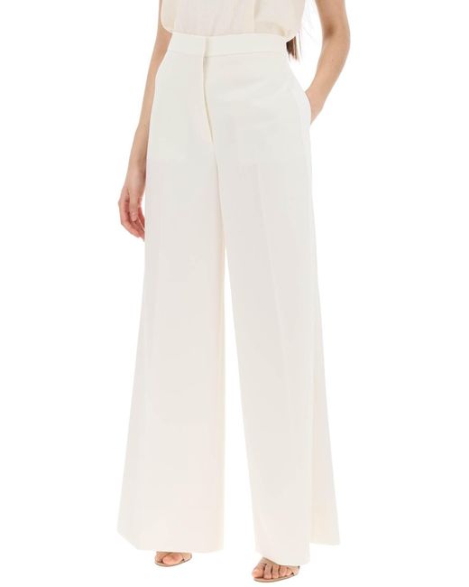 Stella Mc Cartney Pantalones de lana a medida Stella McCartney de color White