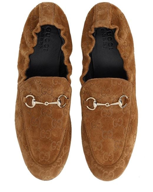 Gucci Brown Gg Loafer With Clamp
