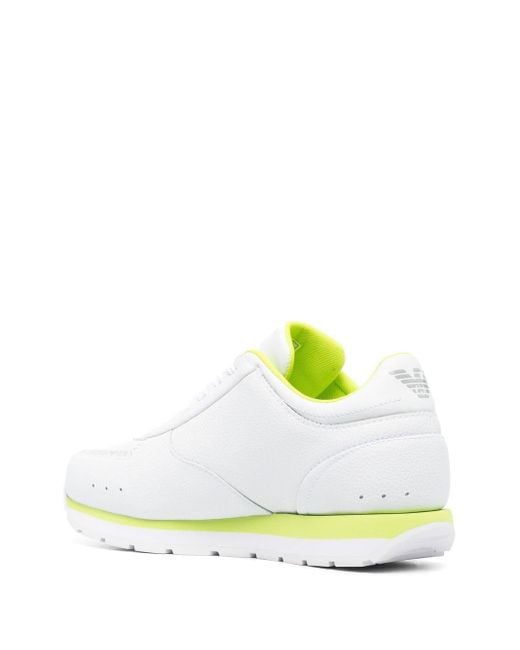 Eclat Jewels White Logo Leather Sneakers