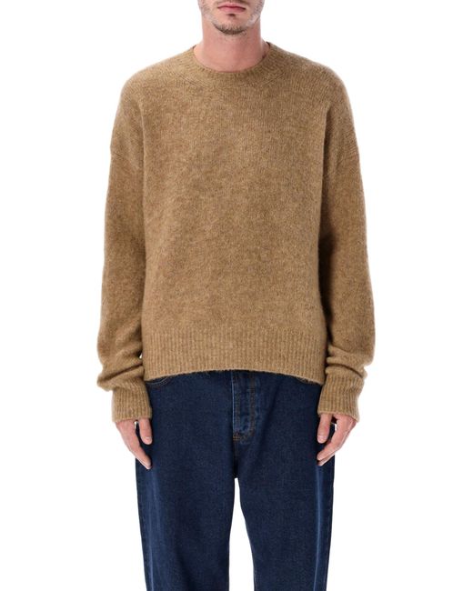 AMI Alpaca Blend Crew Neck Sweater in Blue für Herren