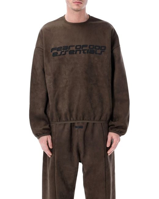 Essentials x Fear Of God Brown Modern Crewneck Sweatshirt