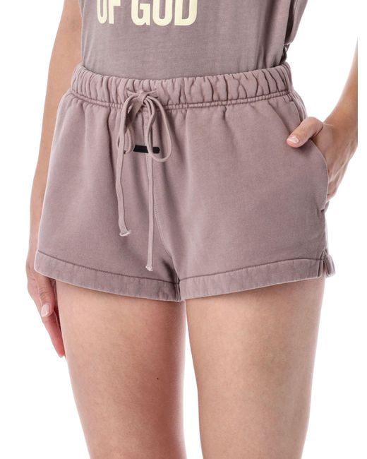 Essentials x Fear Of God Pink Essential Mini Shorts