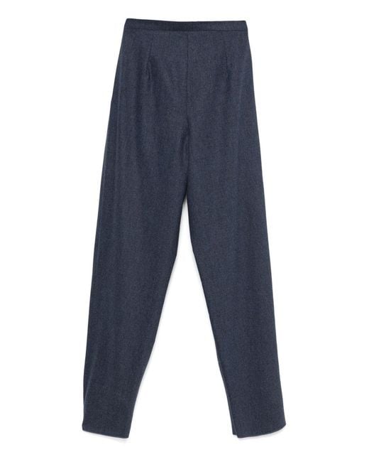 Emporio Armani Blue Straight-Leg Trousers