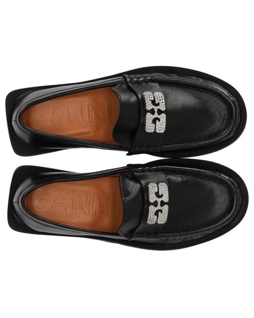 Halmanera Black Glaze Heeled Loafer
