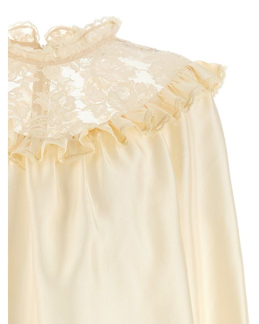 Zimmermann 'lace Billow' Blouse in het Natural