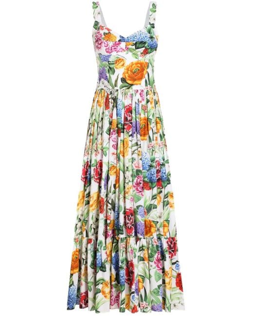 Dolce & Gabbana White 'Bouquet' Dress