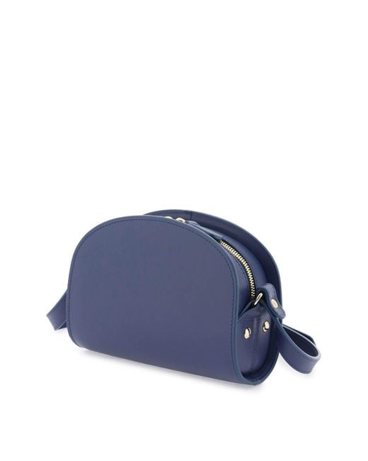 Demi Lune Mini Crossbody Bag A.P.C. en coloris Blue