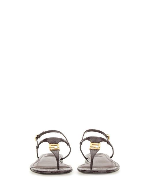 Fendi Natural Sandal "Ffold"