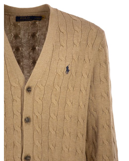 Polo Ralph Lauren Natural Cotton Cable Knit Cardigan for men