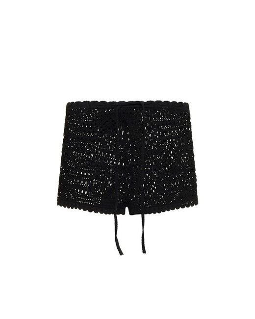 Saint Laurent Black Wool Shorts