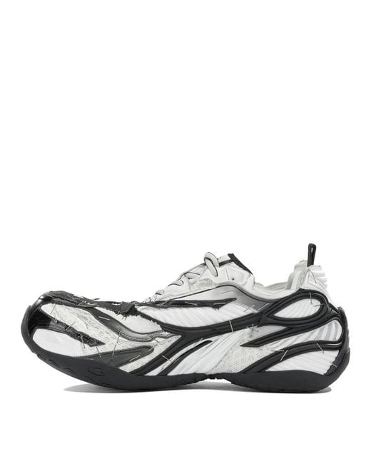 Balenciaga White "Soleless" Low Sneakers