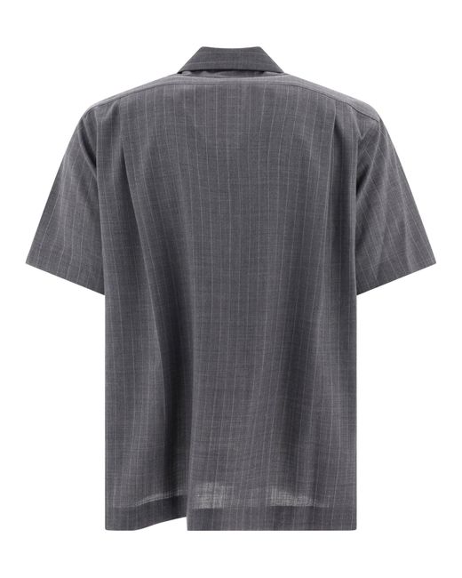 Sacai Nadelstreifenhemd mit Taschen in Gray für Herren