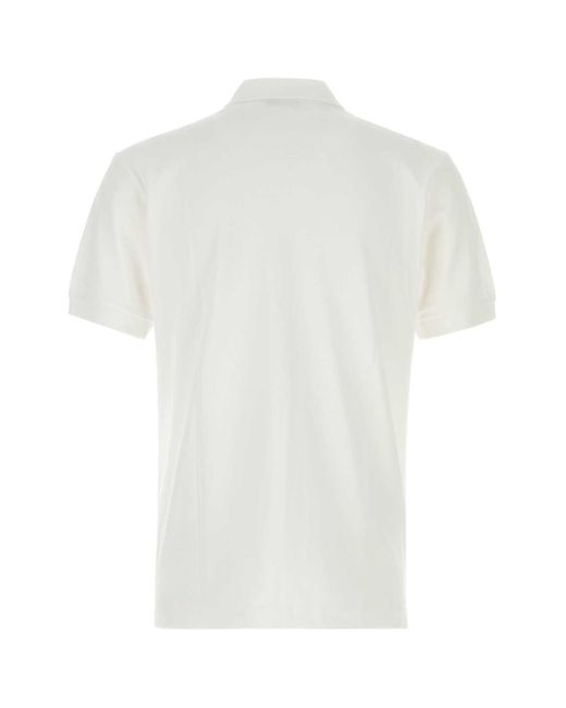 COMME DES GARÇONS PLAY White Piquet Polo Shirt