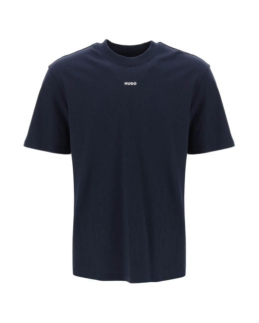 HUGO Blue Dapolino Crew Neck T Shirt for men