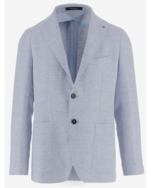 Tagliatore Blue Single Breasted Jacket