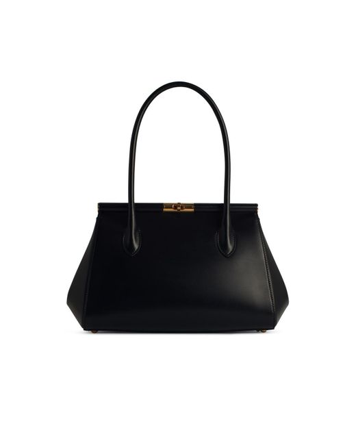 'New Sicile' Black Lear Bag Dolce & Gabbana
