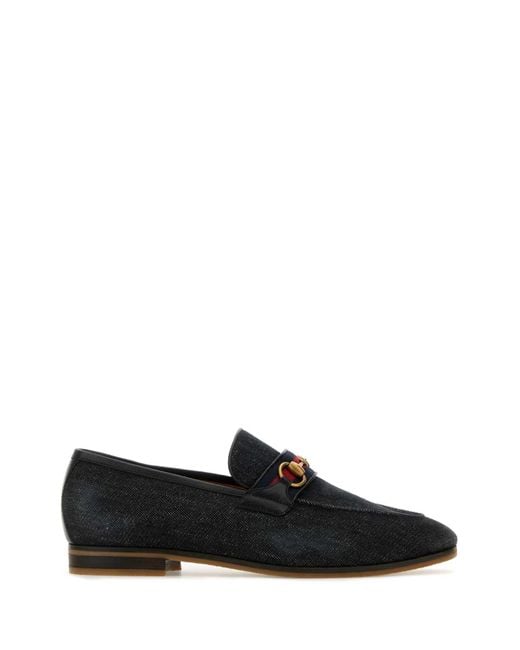 Gucci Black Denim Loafers for men