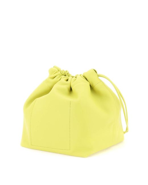 Jil Sander Dumpling Bucket Bag in het Yellow