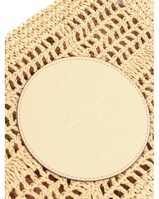 Tory Burch Metallic Ella Hand Crocheted Pouch