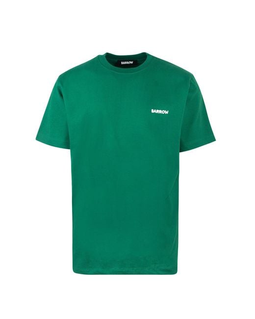 Barrow Green T Shirt Verde Maxi Orso for men