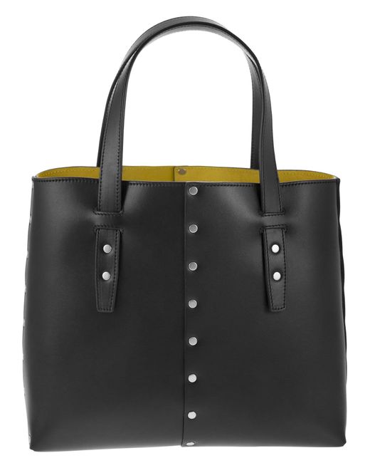 Leather y bolsas de bolso con tachuelas Fabiana Filippi de color Black
