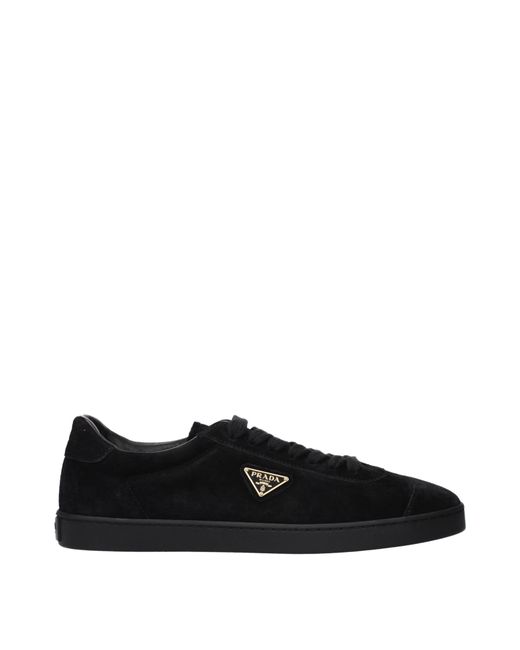Prada Black Sneakers Suede for men