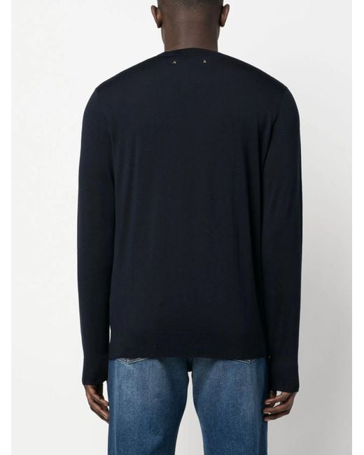 Golden Goose Deluxe Brand Blue Golden M's Regular Knit Crew Neck Light Wool Merino