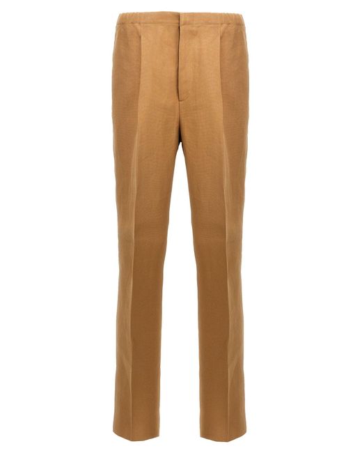 Fendi Paper Canvas Broek in het Natural voor heren