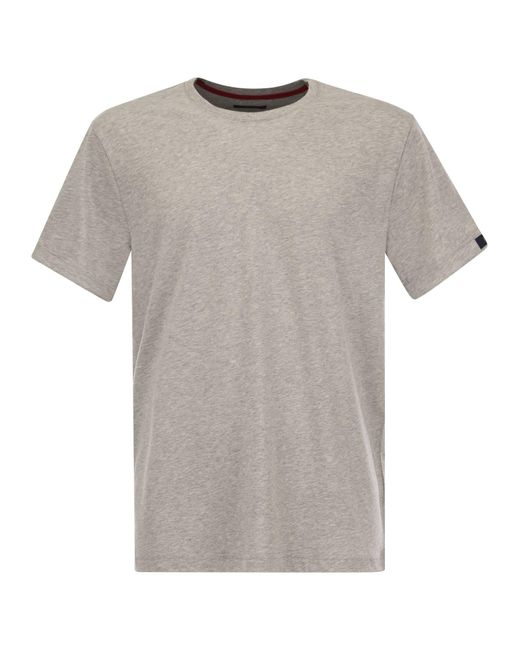 Camiseta de algodón Fay de hombre de color Gray