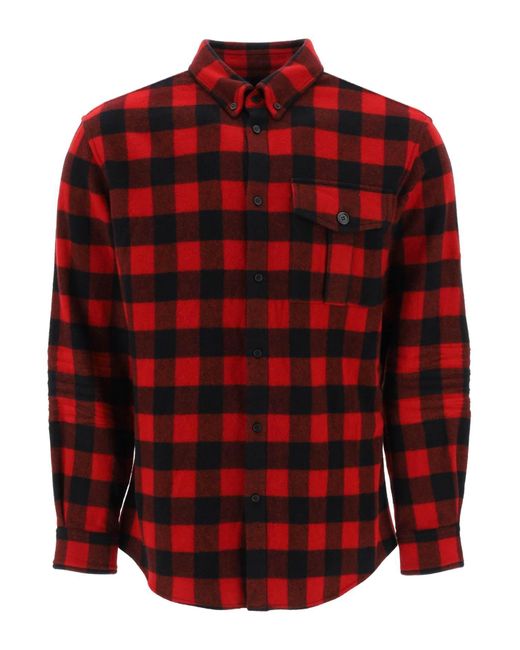DSquared² Shirt Met Checkmotief En Ruglogo in het Red voor heren