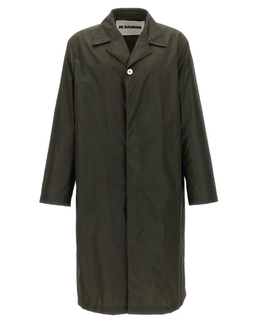 Jil Sander Trench Coat in het Green voor heren