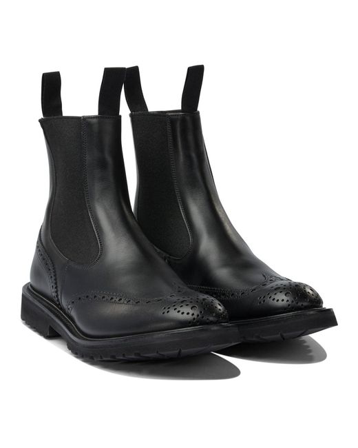 Tricker's Black "Henry" Ankle Boots for men