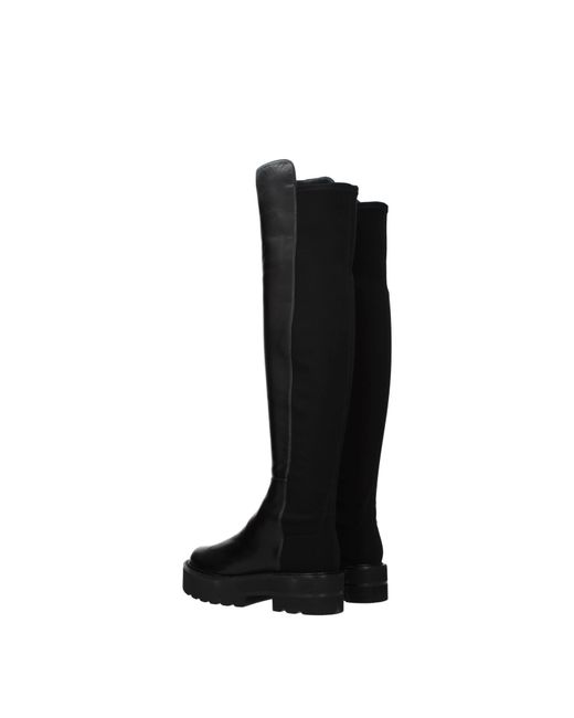 Stuart Weitzman Black Leather Boots for men