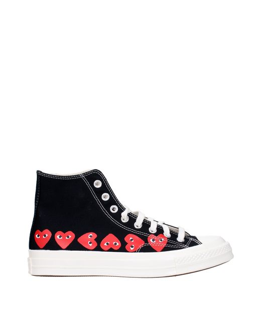 Comme des Garçons Black Sneakers Converse Uomo Tessuto Nero/Rosso for men