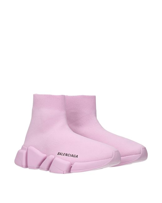 Balenciaga Purple Sneakers Speed 2.0 Fabric/Pastel