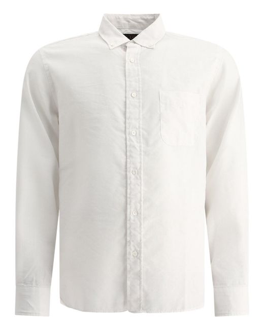 Beams Plus Stralen Plus Linnen Shirt Met Borstzak in het White voor heren