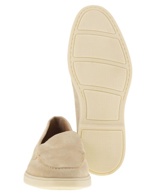 Santoni Multicolor Suede Moccasin