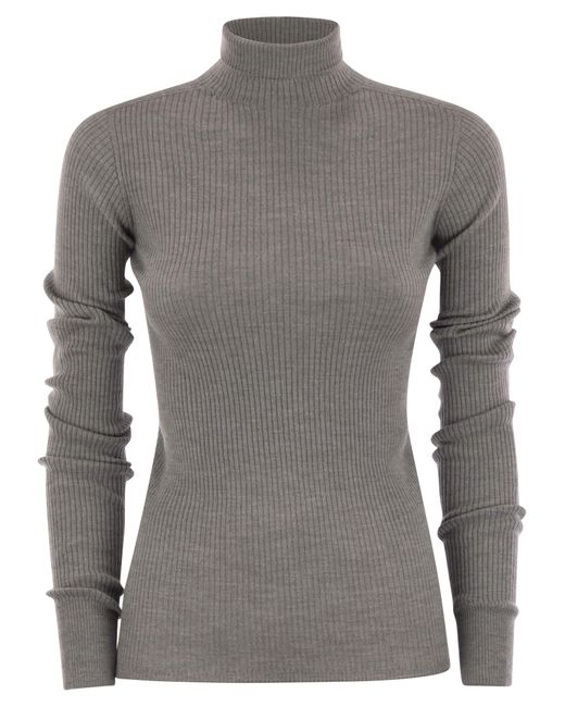 Sportmax Niagara Wool Turtleneck Jumper in het Gray
