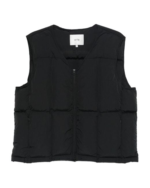 Arte' Black Puffer Vest for men