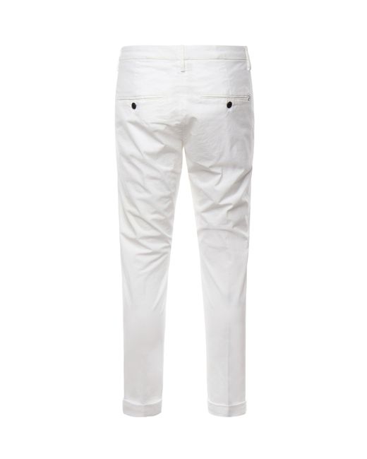 Dondup Laubert Slim Chino Pand In Het Wit in het White voor heren