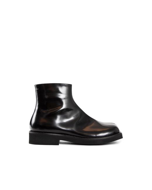 MM6 by Maison Martin Margiela Mm6 Trunk Lederen Enkellaarzen in het Black voor heren