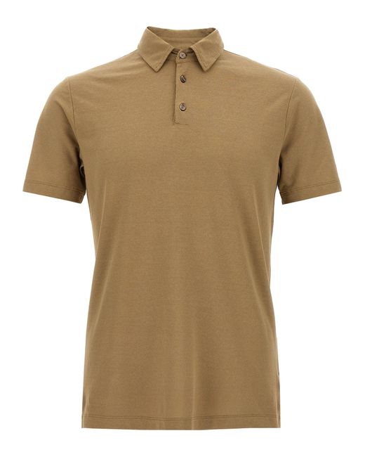 Zanone Natural 'Ice Cotton' Polo Shirt