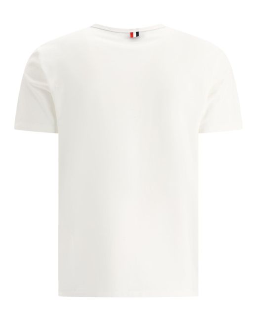 Thom Browne T -shirt "rwb Pocket" in het White voor heren