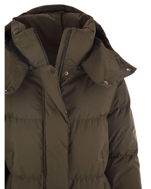 Herno Green Medium 2 Layer Hooded Down Jacket