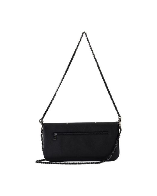 Billetera de roca en cadena cuero negro Zadig & Voltaire de color Black
