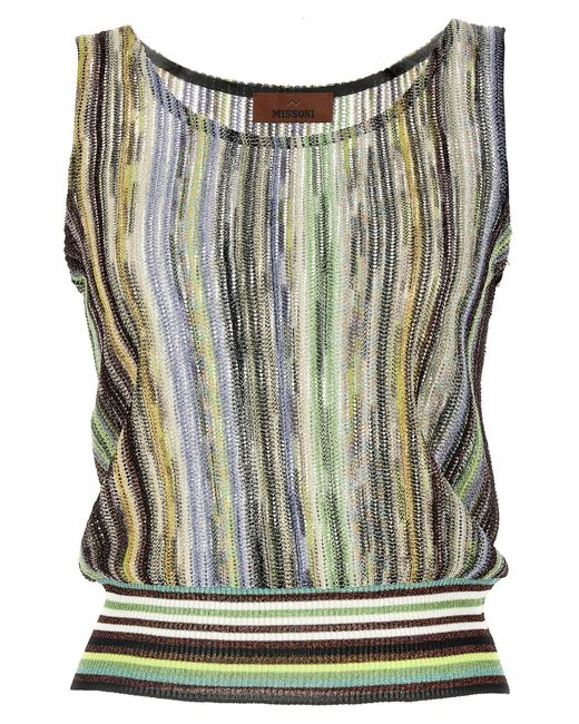 Missoni Gestreepte Lamé Top in het Green