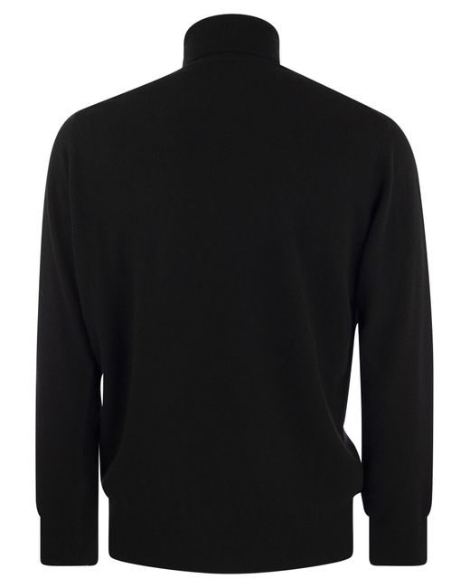 Mc2 Saint Barth Diabolik Wolle und Kaschmir -Mischung Rollkragenpullover Pullover in Black für Herren