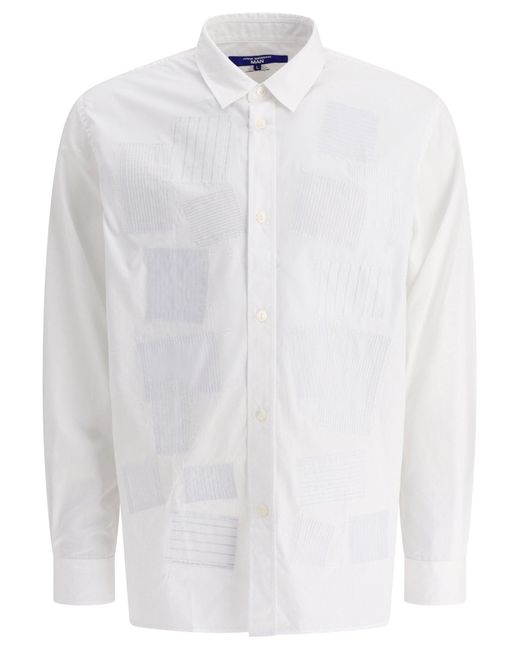 Camisa de mosaico de Junya Watanabe de hombre de color White
