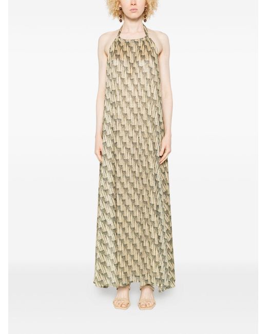 Siyu Metallic Ars Long Dress